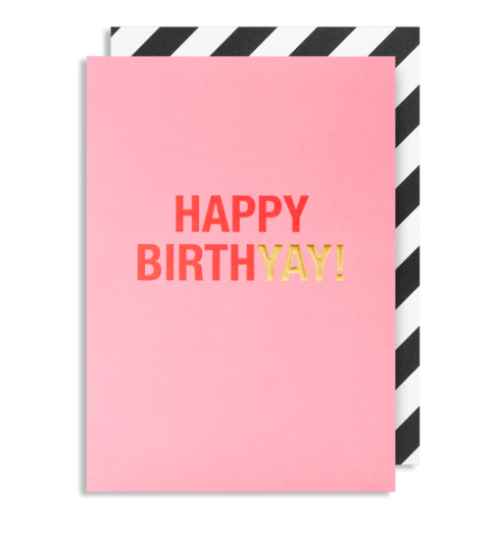 Lagom birthday pink happy birthyay funky quirky unusual modern cool card cards greetings greeting original classic wacky contemporary art illustration fun