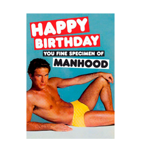 funky quirky unusual modern cool card cards greetings greeting original classic wacky contemporary art photographic fun vintage retro manhood specimen dean-morris funny birthday