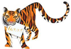 3D cut-out special-delivery tiger
