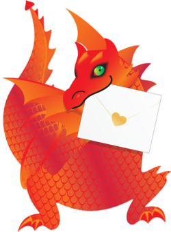 funky quirky unusual modern cool card cards greetings greeting original classic wacky contemporary art photographic fun vintage retro 3D cut-out dragon special-delivery flame