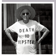1000-words hipsters OAP pensioner photographic funky quirky unusual modern cool card cards greetings greeting original classic wacky contemporary art humorous slogan U-Studio