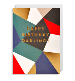 darling happy birthday Lagom postco funky quirky unusual modern cool card cards greetings greeting original classic wacky contemporary art illustration fun