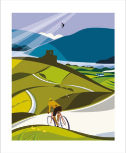 Wales bicycle Andrew-pavitt Art-Angels lost lanes funky quirky unusual modern cool card cards greetings greeting original classic wacky contemporary art illustration fun vintage retro