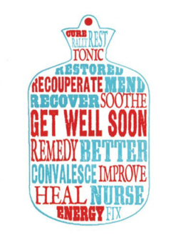 get well soon Archivist-Cards hot water bottle