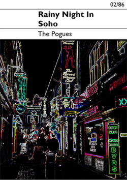 funky quirky unusual modern cool card cards greetings greeting original classic wacky contemporary art illustration photographic rainy night in soho the Pogues east end prints indie prints art