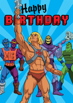 funky quirky unusual modern cool card cards greetings greeting original classic wacky contemporary art illustration photographic vintage retro kids tv birthday he-man masters of the universe hype-cards
