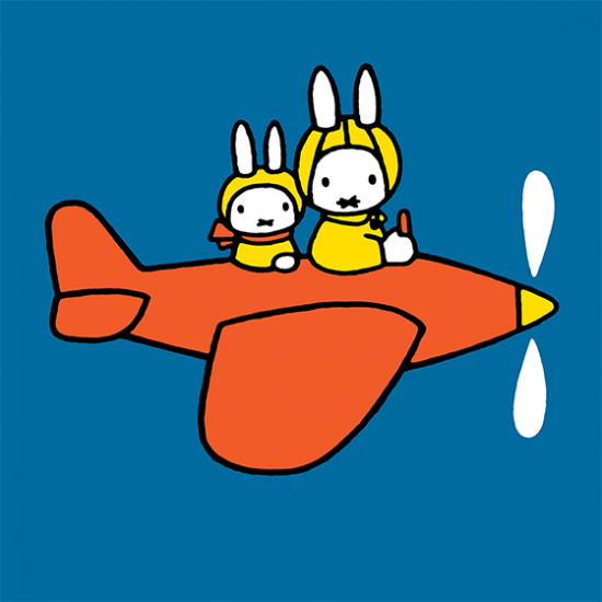 miffy plane dick-bruna hype-cards birthday kids bunny