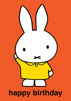 bunny rabbit funky quirky unusual modern cool card cards greetings greeting original classic wacky contemporary art illustration photographic vintage retro kids book miffy dick-bruna birthday kids hype-cards