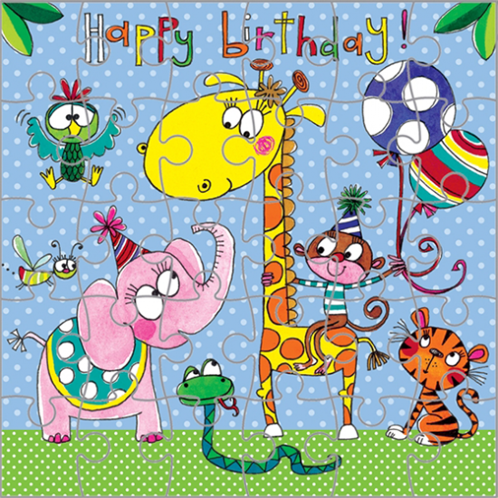 Happy Birthday Jungle Animals - Malarkey Cards