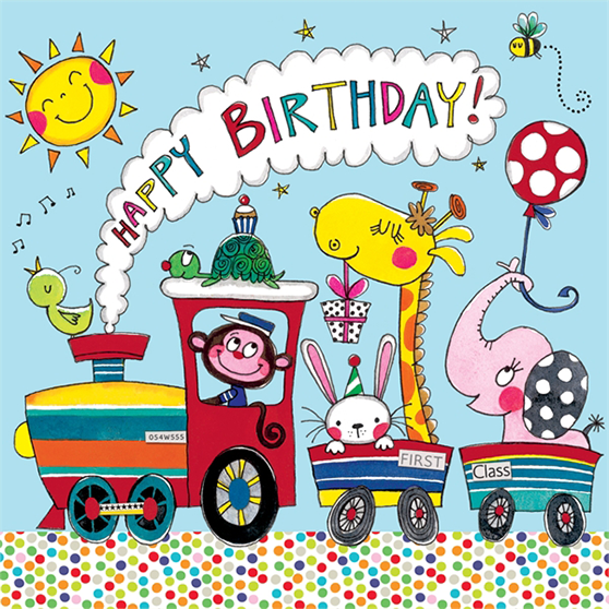 Happy Birthday Animal Train – Malarkey Cards