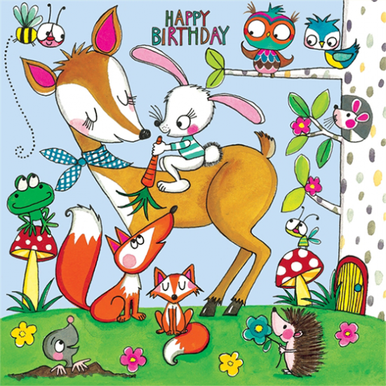 rachel ellen jigsaw birthday funky quirky unusual modern cool card cards greetings greeting original classic wacky contemporary art illustration fun cute kid woodland
