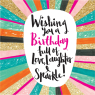 funky quirky unusual modern cool card cards greetings greeting original classic wacky contemporary art illustration fun cute glitter gold neon birthday love laughter sparkles rachel ellen gold flitter sparkling