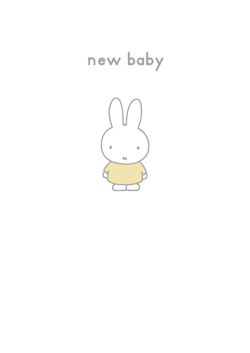 bunny rabbit funky quirky unusual modern cool card cards greetings greeting original classic wacky contemporary art illustration photographic vintage retro kids book miffy dick bruna hype-cards new baby