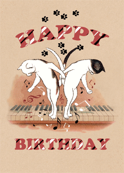 Happy Birthday Cats Lenticular Postcard - Malarkey Cards