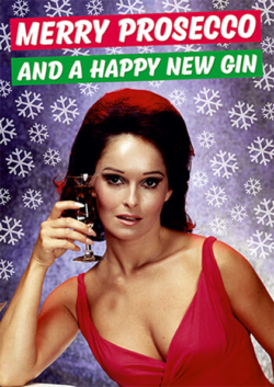 funky quirky unusual modern cool card cards greetings greeting original classic wacky contemporary art photographic fun vintage retro funny humorous dean-morris Christmas xmas merry prosecco happy new gin alcohol