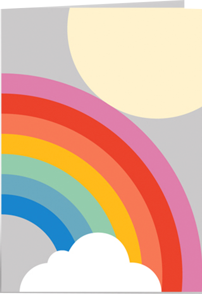 funky quirky unusual modern cool card cards greetings greeting original classic wacky contemporary art illustration photographic distinctive vintage retro Scandinavian graphic midcentury Dicky Bird rainbow