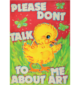 funky quirky unusual modern cool card cards greetings greeting original classic wacky contemporary art illustration photographic distinctive vintage retro Magda archer artpress royal academy of arts please don't talk to me about art duck rme2426