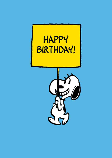 Happy Birthday Snoopy Sign - Malarkey Cards