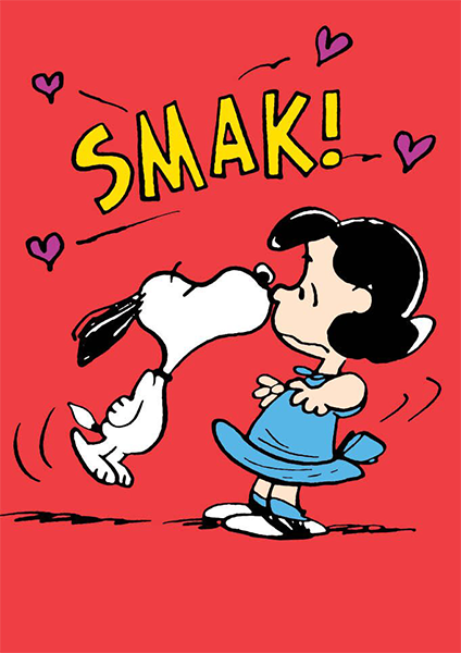 funky quirky unusual modern cool card cards greetings greeting original classic wacky contemporary art illustration photographic vintage retro kids tv Schulz peanuts Charlie Brown snoopy comic book cartoon hype birthday smak kiss Lucy
