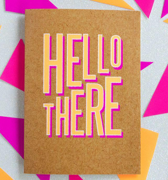 Birthday funky quirky unusual modern cool card cards greetings greeting original classic wacky contemporary art illustration fun funny vintage retro Bettie-Confetti neon colourful slogan hello there