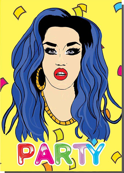 Malarkey Cards Brighton sell funky quirky unusual modern cool card cards greetings greeting original classic wacky contemporary art photographic birthday fun vintage bite your granny toy pincher adore delano ru pauls drag race drag queen party