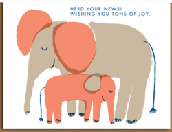 Malarkey Cards Brighton sell funky quirky unusual modern cool original classic wacky contemporary art illustration photographic distinctive vintage retro funny rude humorous birthday seasonal greetings cards 1973 eggpress herd your news baby elephant