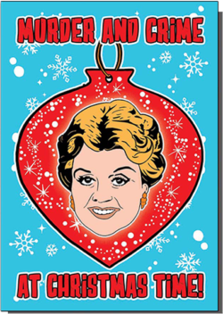 Malarkey Cards Brighton sell funky quirky unusual modern cool original classic wacky contemporary art illustration photographic distinctive vintage retro funny rude humorous birthday seasonal Christmas xmas greetings cards bite your granny murder and crime Jessica fletcher Angela Lansbury