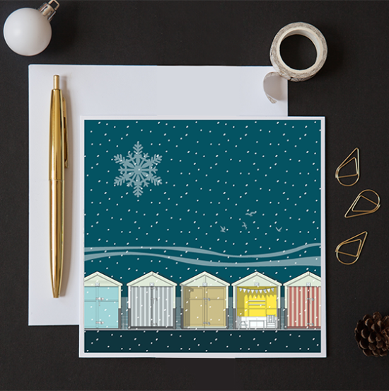 Malarkey Cards Brighton sell funky quirky unusual modern cool original classic wacky contemporary art illustration photographic distinctive vintage retro funny rude humorous birthday seasonal Christmas xmas greetings cards Linescapes architectural portraits beach huts
