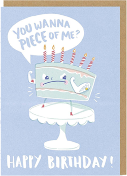 Malarkey Cards Brighton sell funky quirky unusual modern cool original classic wacky contemporary art illustration photographic distinctive vintage retro funny rude humorous birthday seasonal greetings cards ohh deer hello!lucky you wanna piece of me cake