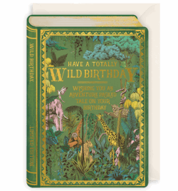 Malarkey Cards Brighton sell funky quirky unusual modern cool original classic wacky contemporary art illustration photographic distinctive vintage retro funny rude humorous birthday totally wild birthday book art file storybook collection gold finish deboss die-cut