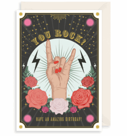 Malarkey Cards Brighton sell funky quirky unusual modern cool original classic wacky contemporary art illustration photographic distinctive vintage retro funny rude humorous birthday you rock art file soulmates collection gold finish deboss