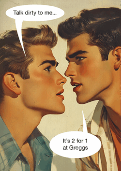 Malarkey Cards Brighton sell funky quirky unusual modern cool original classic wacky contemporary art illustration photographic distinctive vintage retro funny rude humorous birthday kissmekwik Greggs