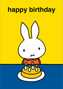 Malarkey Cards Brighton sell funky quirky unusual modern cool original classic wacky contemporary art illustration photographic distinctive vintage retro funny rude humorous birthday hype miffy dick bruna bunny rabbit cake